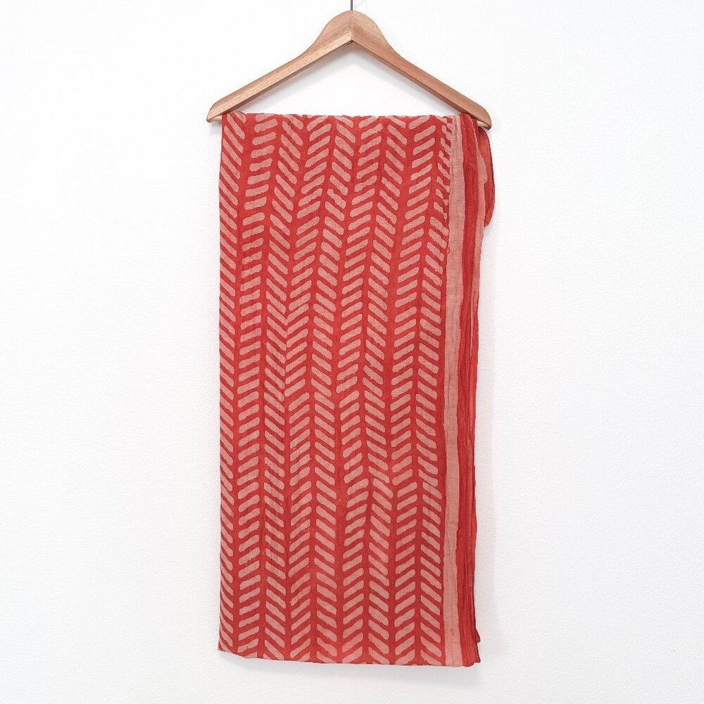 Block Shop Textiles Herringbone Patterned Scarf - image 2